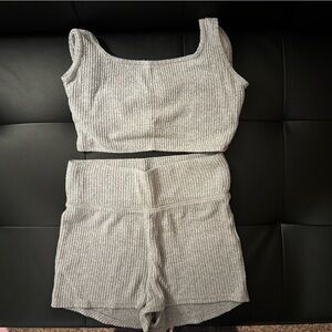 Abercrombie & Fitch Gray Ribbed Lounge Set